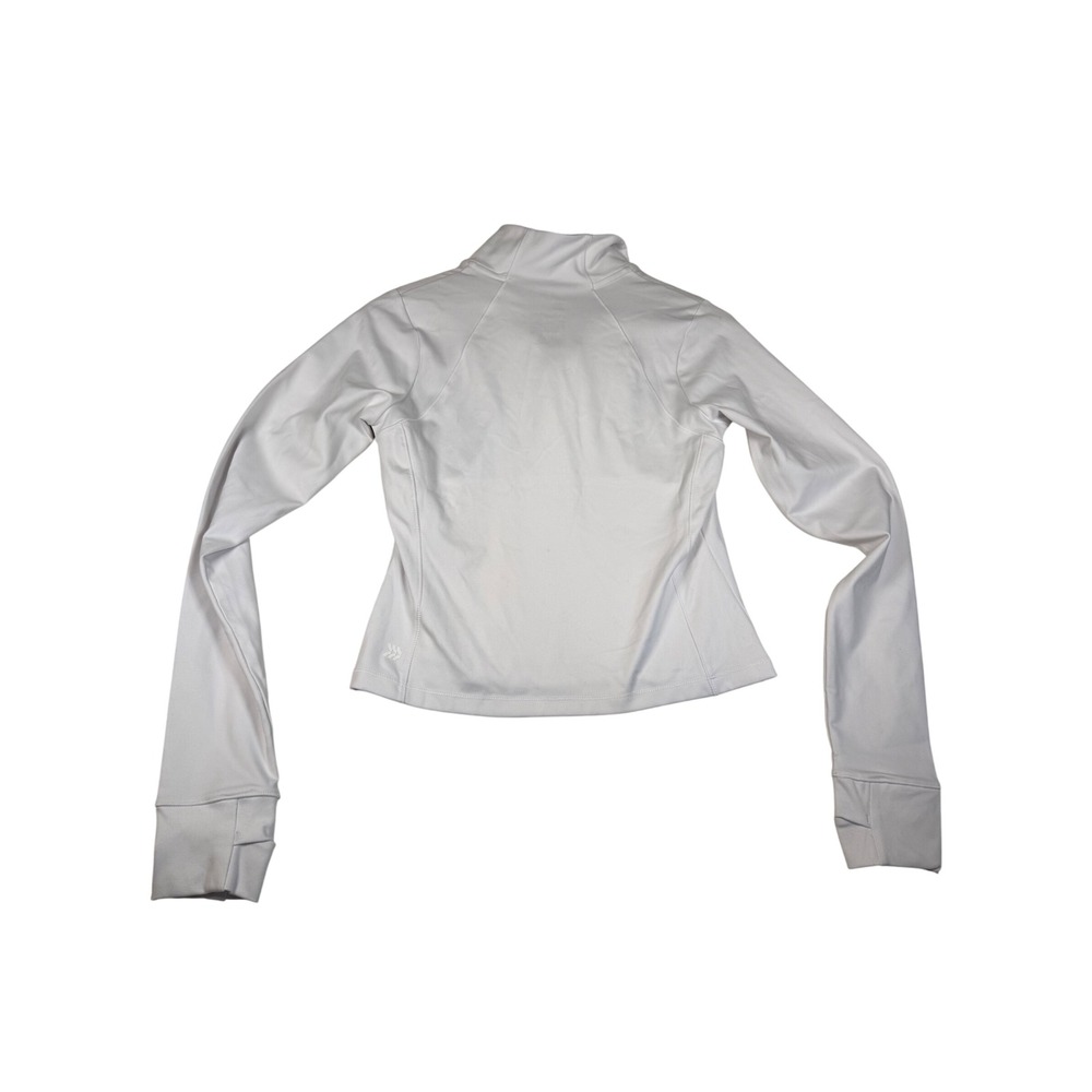 All in Motion Womens White Quarter Zip Pullover Athletic Top Small NWT
